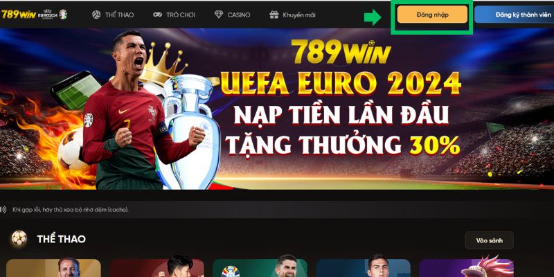 Đăng nhập tài khoản hội viên trên trang cá cược 789win